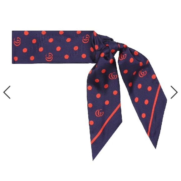 Gucci Polka Dot Twilly Neck Bow - Picture 12 of 13